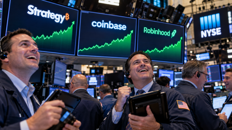 Strategy, Coinbase surge as Bitcoin hits $80k again, SEC eases tokenized trading